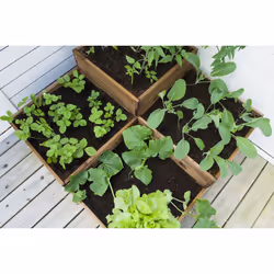 Esterni da Vivere EK/ORFOUR pot à fleurs Extérieure Jardinière Autonome Bois de pin Marron - Vue supplémentaire 4