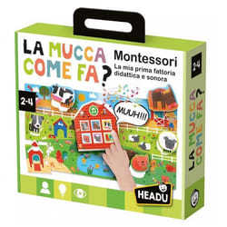 Jeu éducatif - HEADU - La vache comment Montessori ma première ferme - Son et puzzle - Enfant 2-4 ans
