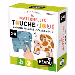 Jeu éducatif - HEADU - FR59339 - Animaux Premiers Encastrements - Bois - Mixte - 24 mois et plus