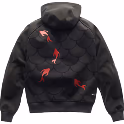 Blauer Easy Man Fish Sweat à capuche zippé de moto imperméable, noir-rouge, taille XL pour Hommes - Vue supplémentaire 3