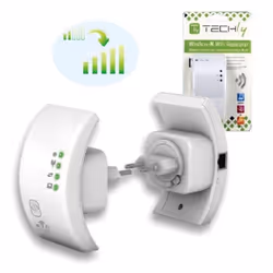 Techly I-WL-REPEATER, 300 Mbit/s, Blanc