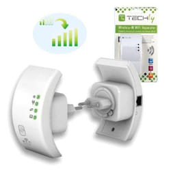 Techly I-WL-REPEATER pont & répéteur 300 Mbit/s Blanc