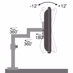 Techly ICA-LCD 502BK support d'écran plat pour bureau 27" Noir - Vue supplémentaire 4