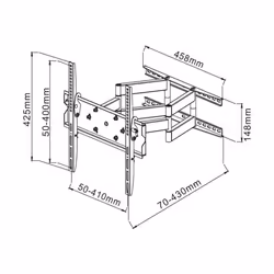 Techly ICA-PLB 147M support pour téléviseur 55" Noir