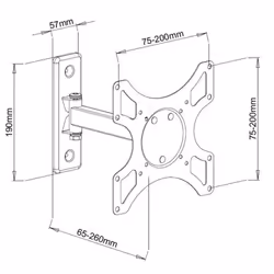 Techly ICA-LCD 2901 support pour téléviseur 37" Noir