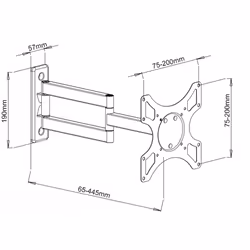 Techly ICA-LCD 2903 support pour téléviseur 37" Noir