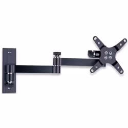Techly ICA-LCD 104BK, 33 cm (13"), 76,2 cm (30"), 75 x 75 mm, 100 x 100 mm, -15 - 15°, Noir