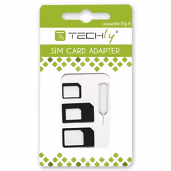 Techly I-SIM-3 SIM / flash adaptateur de carte mémoire Adaptateur carte sim