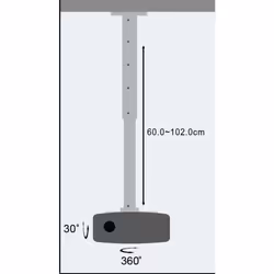 Techly ICA-PM 102XL support pour projecteurs Plafond Argent