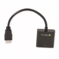 Techly IDATA-HDMI-VGA2 câble vidéo et adaptateur VGA (D-Sub) Noir