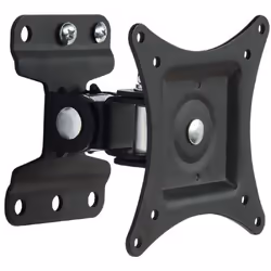 Techly ICA-LCD 201BK, 75 x 75 mm, 100 x 100 mm, -15 - 15°, 0 - 360°, 360°, Noir