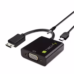 Techly IDATA HDMI-VGA4, VGA (D-Sub), HDMI Type C (Mini), Mâle, Femelle, 1920 x 1080 pixels, 1080p, 720p, 480p