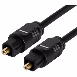 Techly 2m Toslink/Toslink, TOSLINK, Mâle, TOSLINK, Mâle, 2 m, Noir
