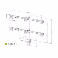 Techly ICA-LCD 482-S support d'écran plat pour bureau 50,8 cm (20") Noir