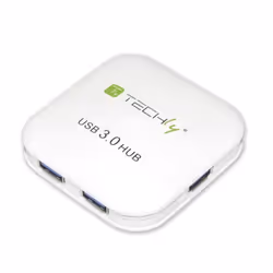 Techly IUSB3-HUB4-WH hub & concentrateur 5000 Mbit/s Blanc