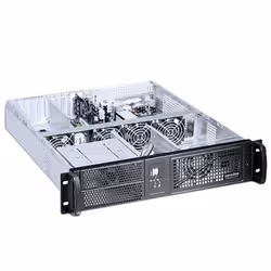 Techly I-CASE IPC-2055, Support, Serveur, Noir, ATX, Métal, 2U