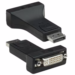 Techly DSP-229, DisplayPort, DVI-I, Noir