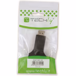 Techly DSP-229 DisplayPort DVI-I Noir
