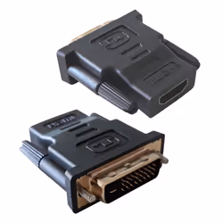 Techly DVI-D - HDMI M/F, DVI-D, HDMI, Noir
