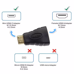 Techly Mini HDMI - HDMI M/F Noir - Vue supplémentaire 2