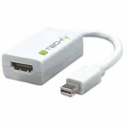 Techly Mini DisplayPort - HDMI M/F, 15 m, Mini DisplayPort, HDMI, Mâle, Femelle, Blanc
