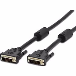 Techly 5m DVI-D, 5 m, DVI-D, DVI-D, Mâle, Mâle, Noir