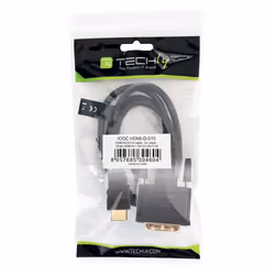 Techly 1.0m HDMI - DVI-D M/M 1 m Noir