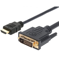 Techly 1.8m HDMI - DVI-D M/M 1,8 m Noir