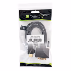 Techly 1.8m HDMI - DVI-D M/M 1,8 m Noir