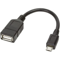 Techly 0.2m USB 2.0 Micro B - USB 2.0 A M/F câble USB 0,2 m Micro-USB B USB A Noir