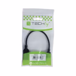 Techly 0.2m USB 2.0 Micro B - USB 2.0 A M/F câble USB 0,2 m Micro-USB B USB A Noir