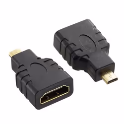 Techly Micro D HDMI - HDMI M/F, Micro HDMI D, HDMI, Noir