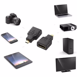 Techly Micro D HDMI - HDMI M/F Micro HDMI D Noir - Vue supplémentaire 4