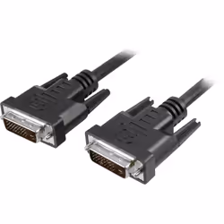 Techly 1.8m DVI-I, 2 m, DVI-I, DVI-I, Mâle, Mâle, Noir