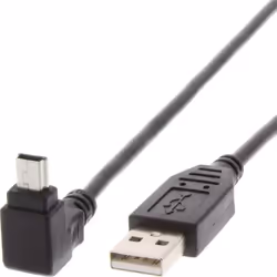 Techly 1.8m USB - Mini USB M/M, 1,8 m, USB A, Mini-USB B, USB 2.0, Mâle/Mâle, Noir