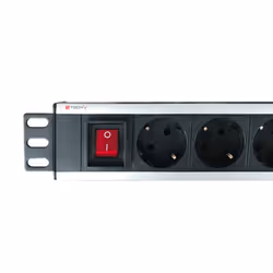 Techly I-CASE STRIP-18SH unité de distribution d'énergie 8 sortie(s) CA 1.5U Noir, Argent