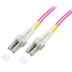Techly LC M-M 20m câble de fibre optique OM4 Fuchsia
