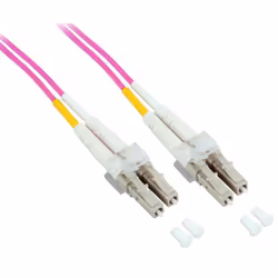Techly LC M-M 20m câble de fibre optique OM4 Fuchsia