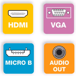 Techly HDMI - VGA+3.5mm+Micro USB B M/F 0,15 m Noir - Vue supplémentaire 12