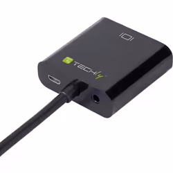 Techly HDMI - VGA+3.5mm+Micro USB B M/F 0,15 m Noir - Vue supplémentaire 4