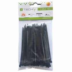 Techly 142 x 3.5mm serre-câbles Nylon Noir 100 pièce(s)
