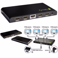 Techly IDATA HDMI-4K4 répartiteur vidéo 4x HDMI - Vue supplémentaire 4
