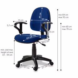Techly ICA-CT MC04BLU chaise et fauteuil de bureau