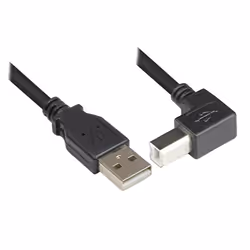 Techly 2.0m USB 2.0 A/B M câble USB 2 m USB A USB B Noir