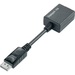 Techly DP - VGA M/F 0,07 m DisplayPort 2 x VGA (D-Sub) Noir