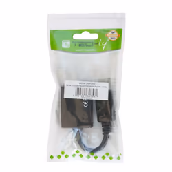 Techly DP - VGA M/F 0,07 m DisplayPort 2 x VGA (D-Sub) Noir