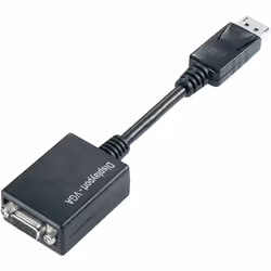 Techly DP - VGA M/F 0,07 m DisplayPort 2 x VGA (D-Sub) Noir