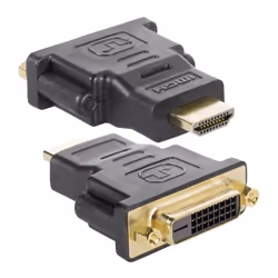 Techly HDMI - DVI-D M/F, HDMI, DVI-D, Noir
