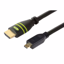 Techly 3.0m HDMI 1.4a/Micro HDMI D, 3 m, HDMI Type A (Standard), HDMI Type D (Micro), 4000 x 2000 pixels, 10 Gbit/s, Noir