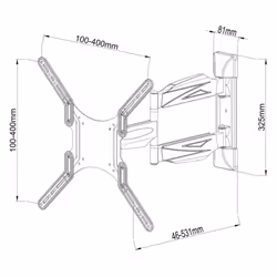 Techly ICA-PLB 171M support pour téléviseur 55" Noir
